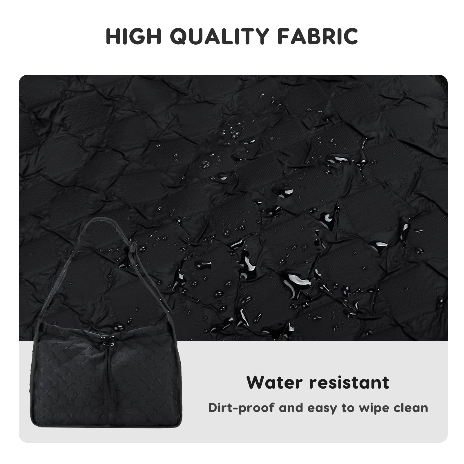 SONARIN Stylish Baby Nappy Changing Tote Bag,Large Capacity Waterproof Baby Changing Bag Multifunctional Mummy Bag Travel Diaper Bag Shoulder Bag with Insulated Pockets for Mom & Dad(Black) - Image 4