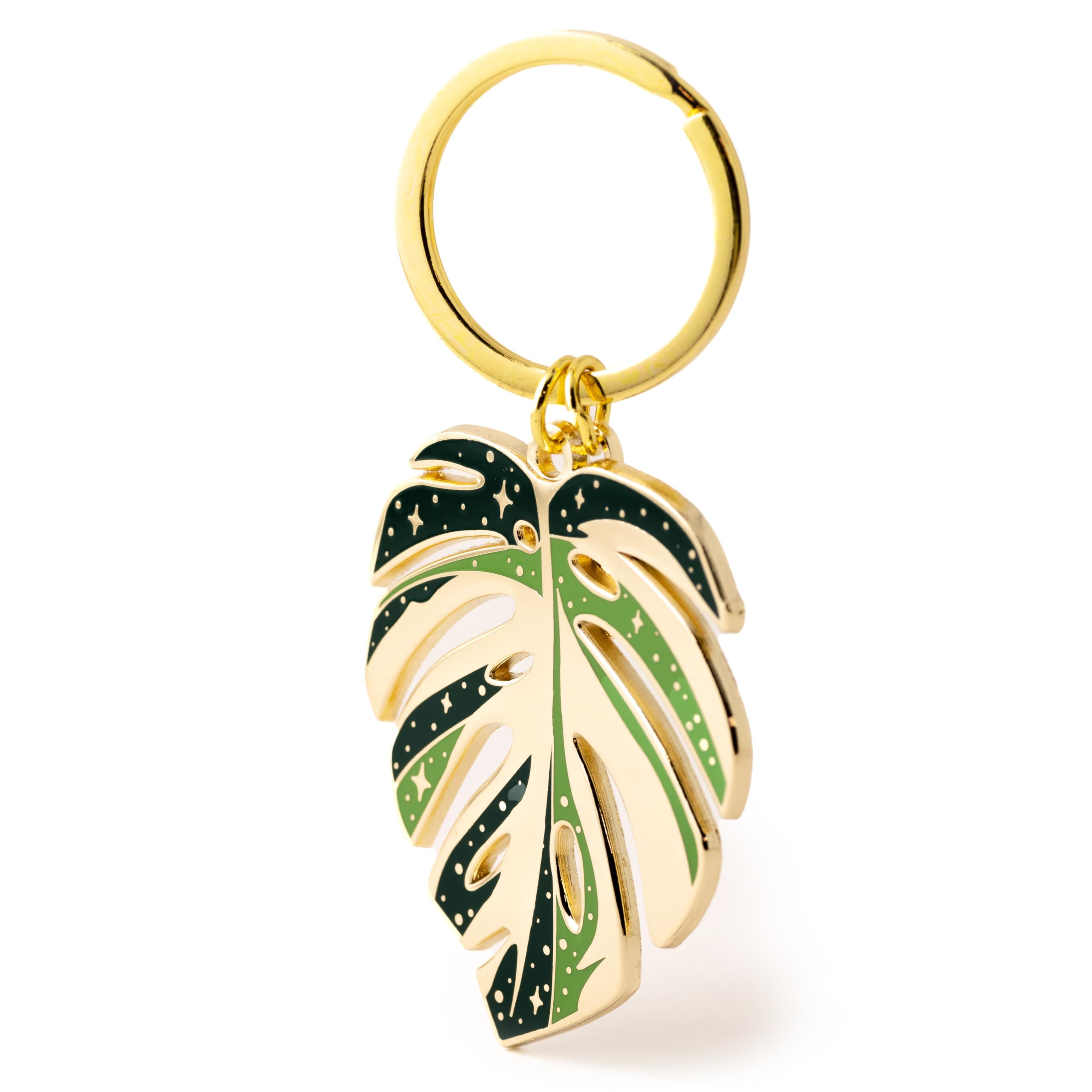 HAPPILY PLANTS Monstera Deliciosa Keychains, Plant Keychains