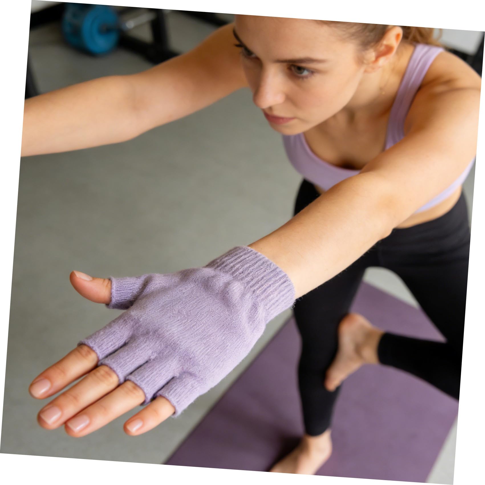 TOYANDONA 6 Paia Guanti da Yoga Aeree Mezze Dita Antiscivolo per Donna e Uomo Guanti Fitness Traspiranti con Presa Migliorata da Allenamento Multifunzione per Pilates Ciclismo e Palestra