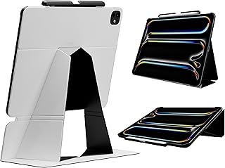 MOFT【公式直営店】iPad Pro 11インチ ケース(M4、2024)対応 タブレットケース 保護カバー タブレットスタンド 3角度調整可能 iPadスタンド 「ペンシルホルダー付き」 超軽量 薄型 折りたたみ 持ち運びやすい(ミスティグレー)