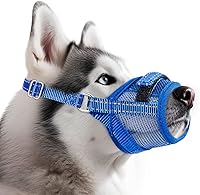 Vista 1 de SlowTon Bozal para perros – Protector bucal de malla suave para perros pequeños, medianos y grandes, Chihuahua, Husky Labrador Retriever, bucle