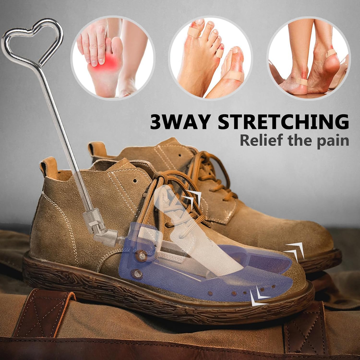 Shoe Stretcher Women Men Cowboy Boots,Boot Stretcher Adjustable Shoe High Instep&Width Shoe Tree For Thick Wide Feet (Blue, Women 5-9.5)