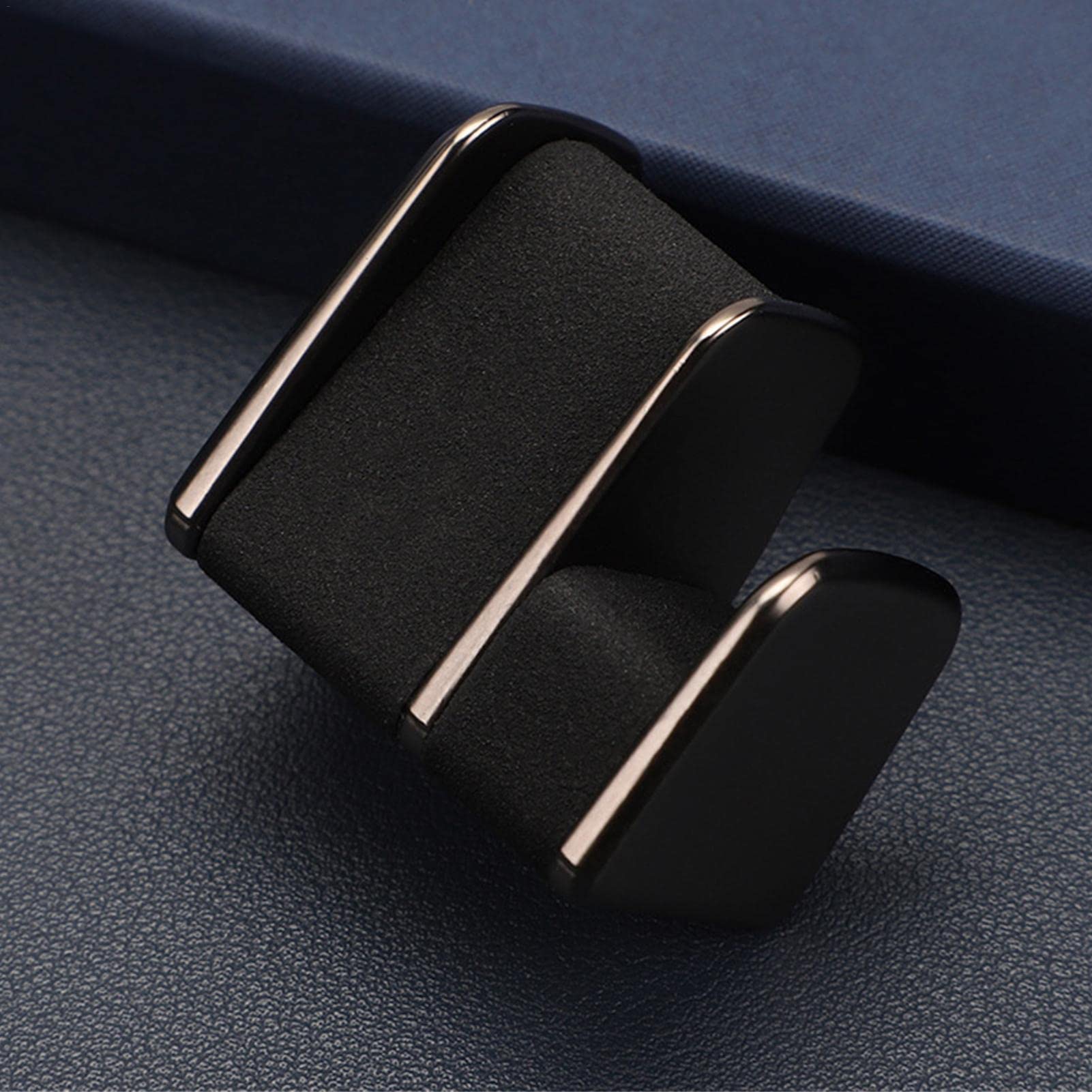Support De Lunettes Pour Tableau De Bord Voiture - En Alliage Et Cuir, Compact, Adhésif Fort - 5