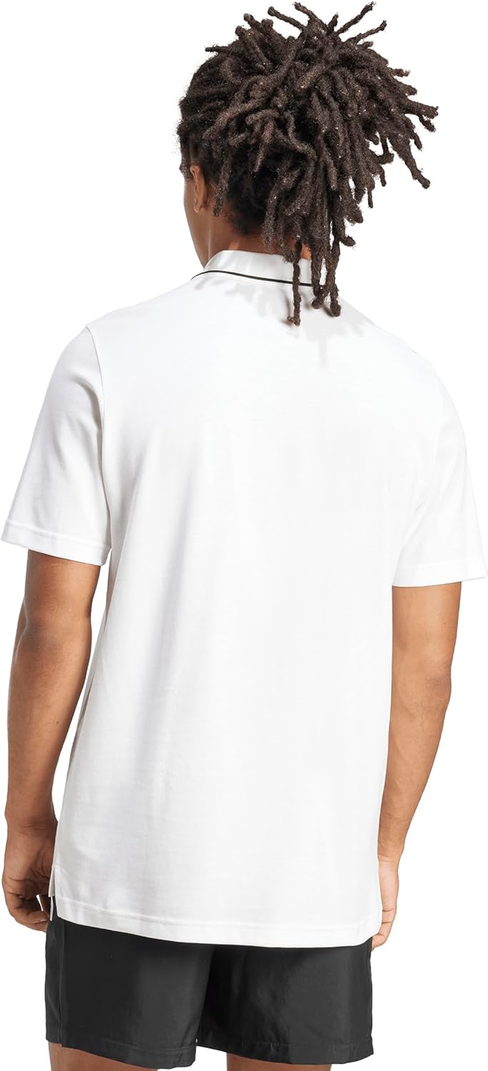Adidas Mens Essentials Small Logo Pique Polo Shirt - Image 3