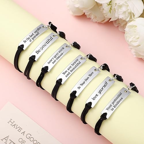 Miniatura 5 de Nosiny Regalos inspiradores de Navidad para mujeres y hombres con sobres de tarjetas de regalo, pulseras inspiradoras grabadas, pulseras