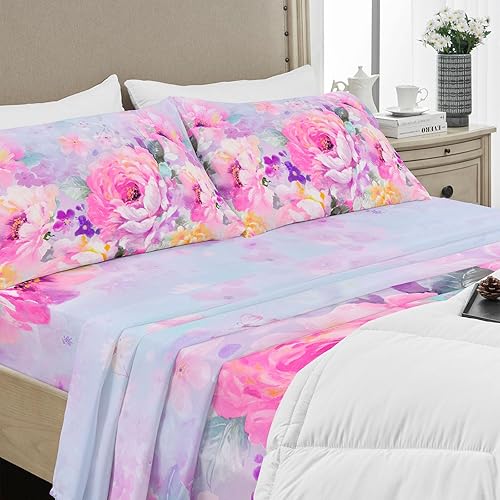 Miniatura 9 de YIYEA Juego de 4 fundas de almohada de tamaño Queen, fundas de almohada ultra suaves de microfibra doble cepillado, cierre de sobre, resistentes al