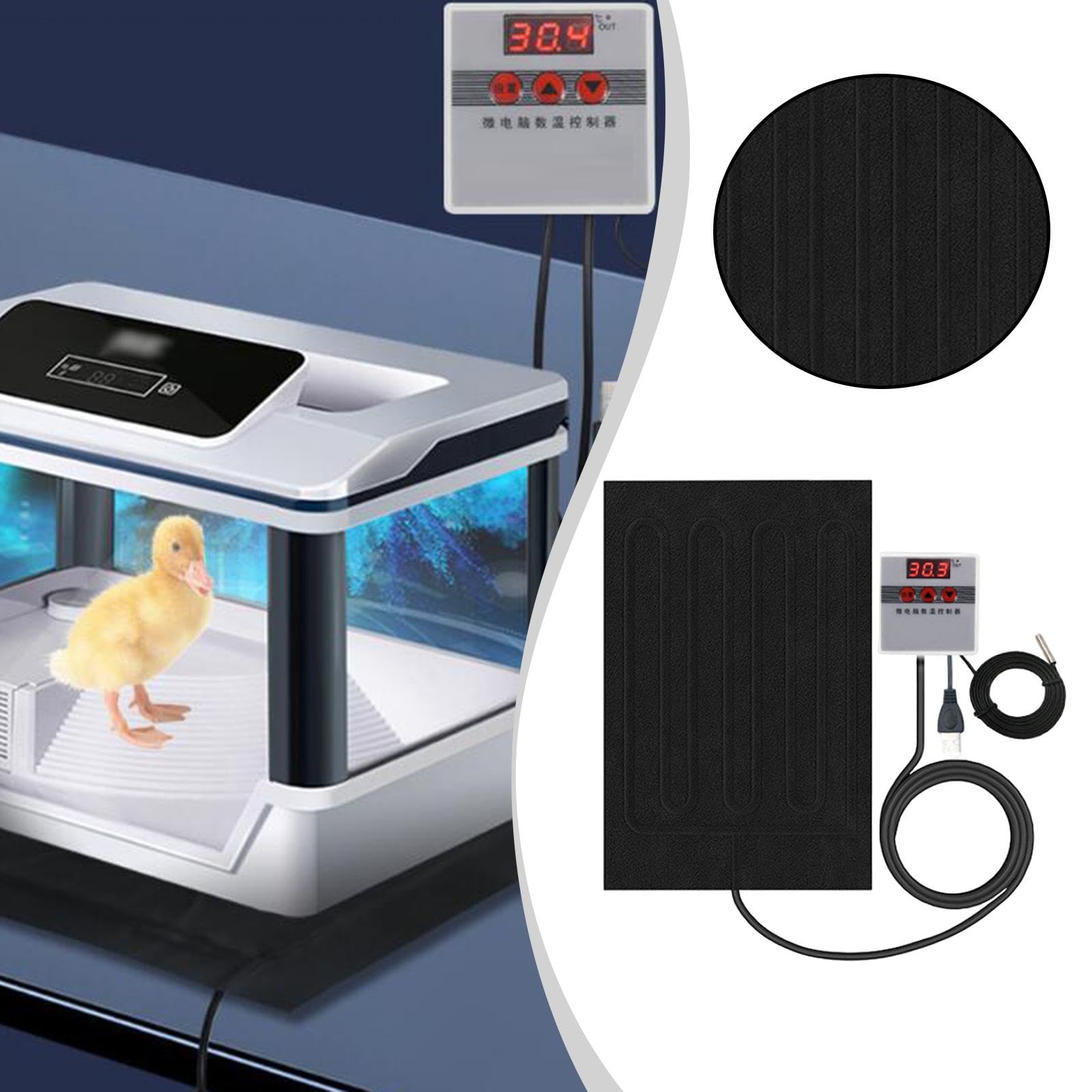 Almohadilla Calefactora para Reptiles, Manta Calefactora para Terrarios, Cojín Calefactor Portátil USB para Incubadoras, Loros Y Ranas, 15 cm x 20 cm
