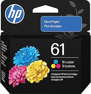 HP 61 3색 잉크 카트리지 | DeskJet 1000, 1510, 2050, 2510, 2540, 3000, 3050, 3510; Envy 4500, 5530; OfficeJet 2620, 4630 | C0PA5AN | 포장은 다를 수 있음