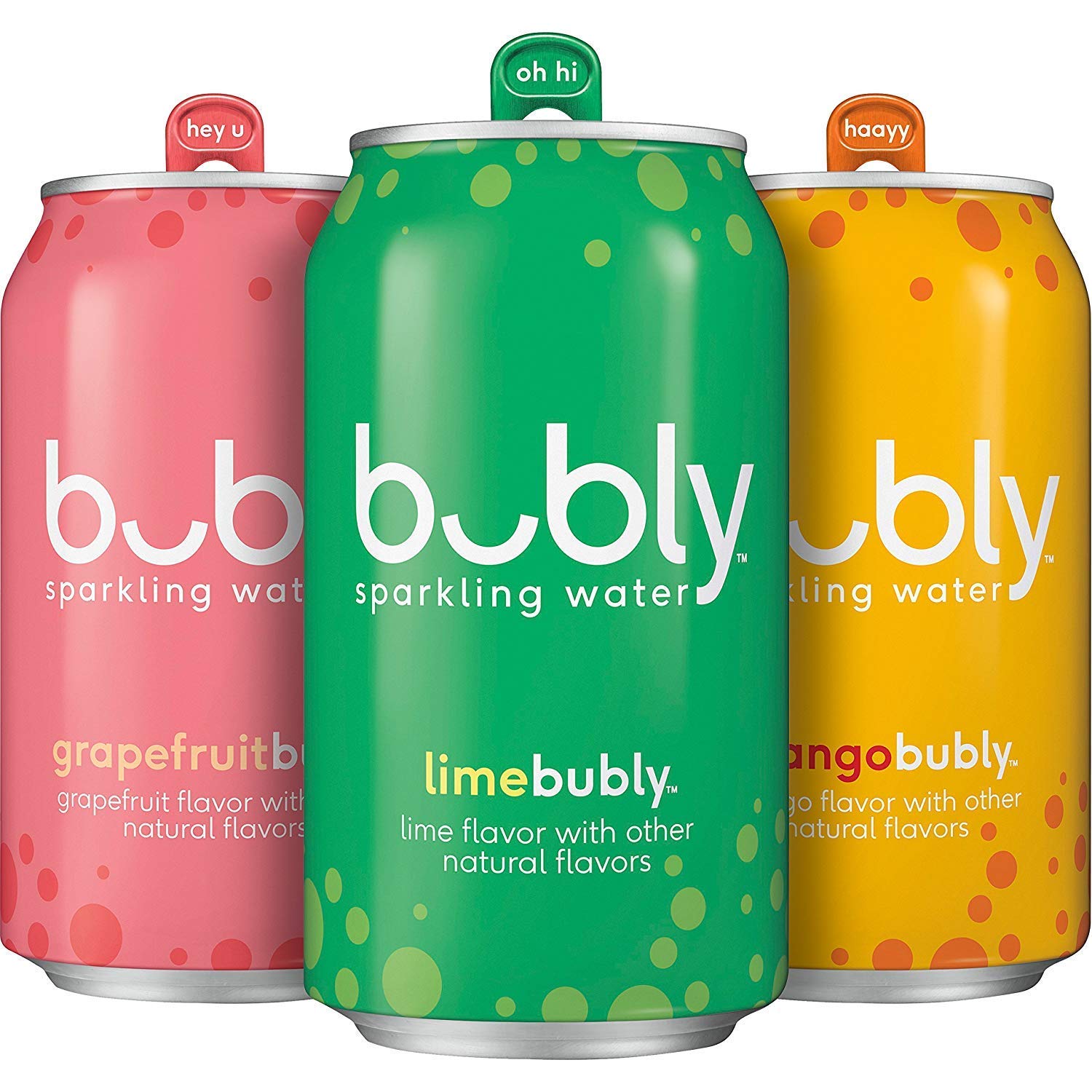 Bubly Sparkling Water, Tropical Thrill Variety Pack, 12 fl oz. cans (18 Pack), #1 Pack ( 3FL Tropica