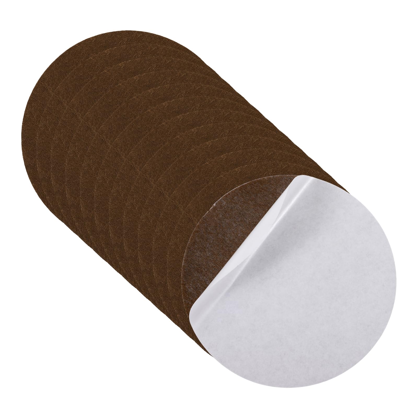 sourcing map 12Pcs Lamp Base Felt, 15cm Dia 2mm Thick Adhesive Round Soft Felt Furniture Pads, Non-Slip Anti-Scratch Backed for Reading Light Table Lamp DIY Craft, Coffee