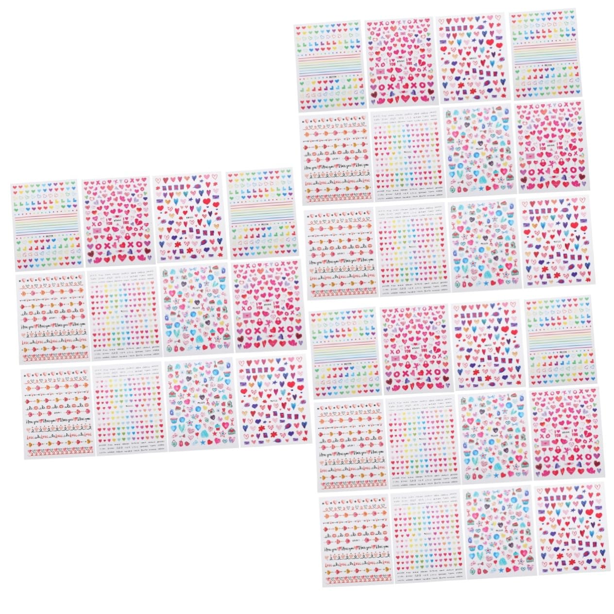 FOMIYES 36hojas Pegatinas De Uñas De Corazón y Labios Para Decoración De San Valentín Para y Salón