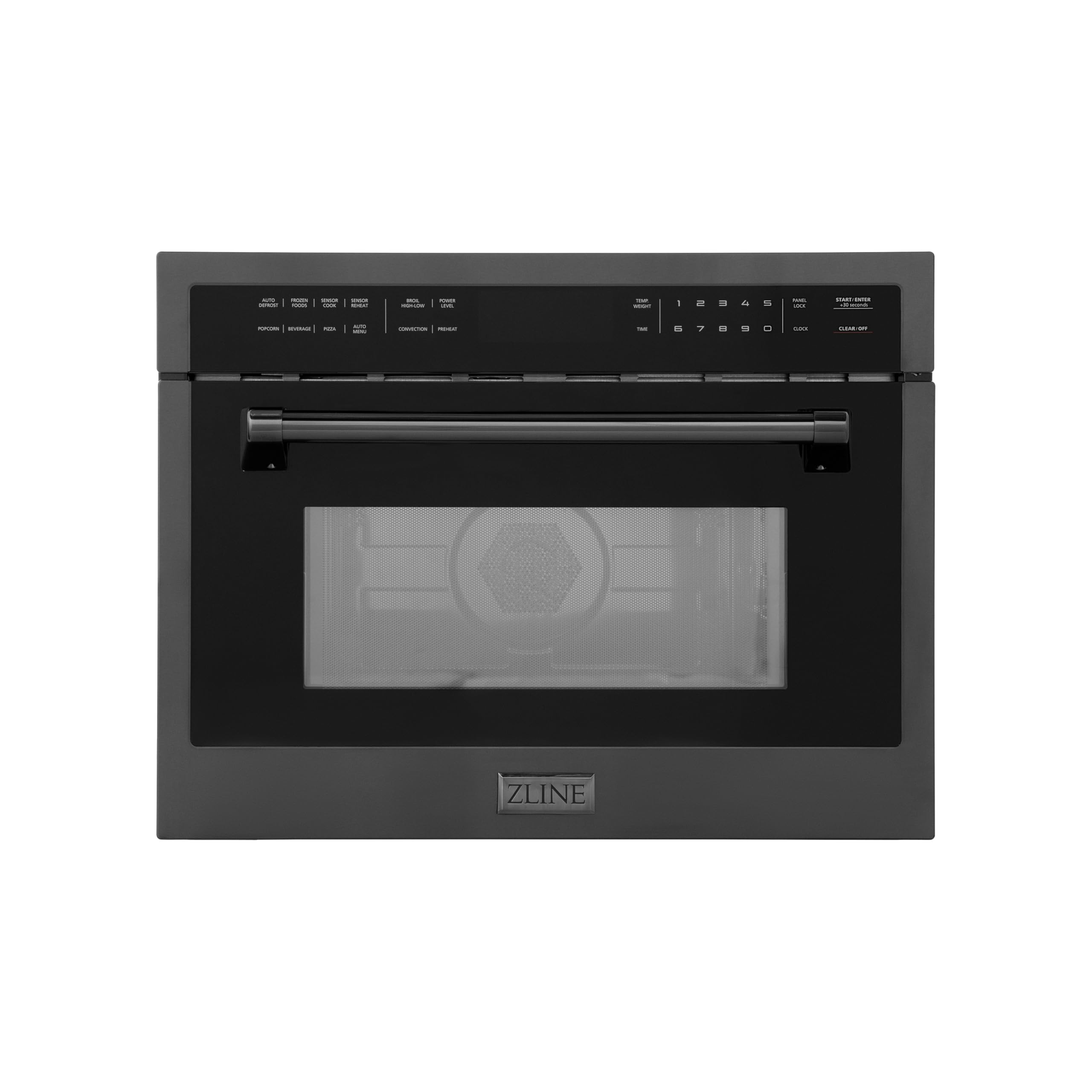 ZLINE 24 Built-in Convection Microwave Oven in Black Stainless Steel with Speed and Sensor Cooking