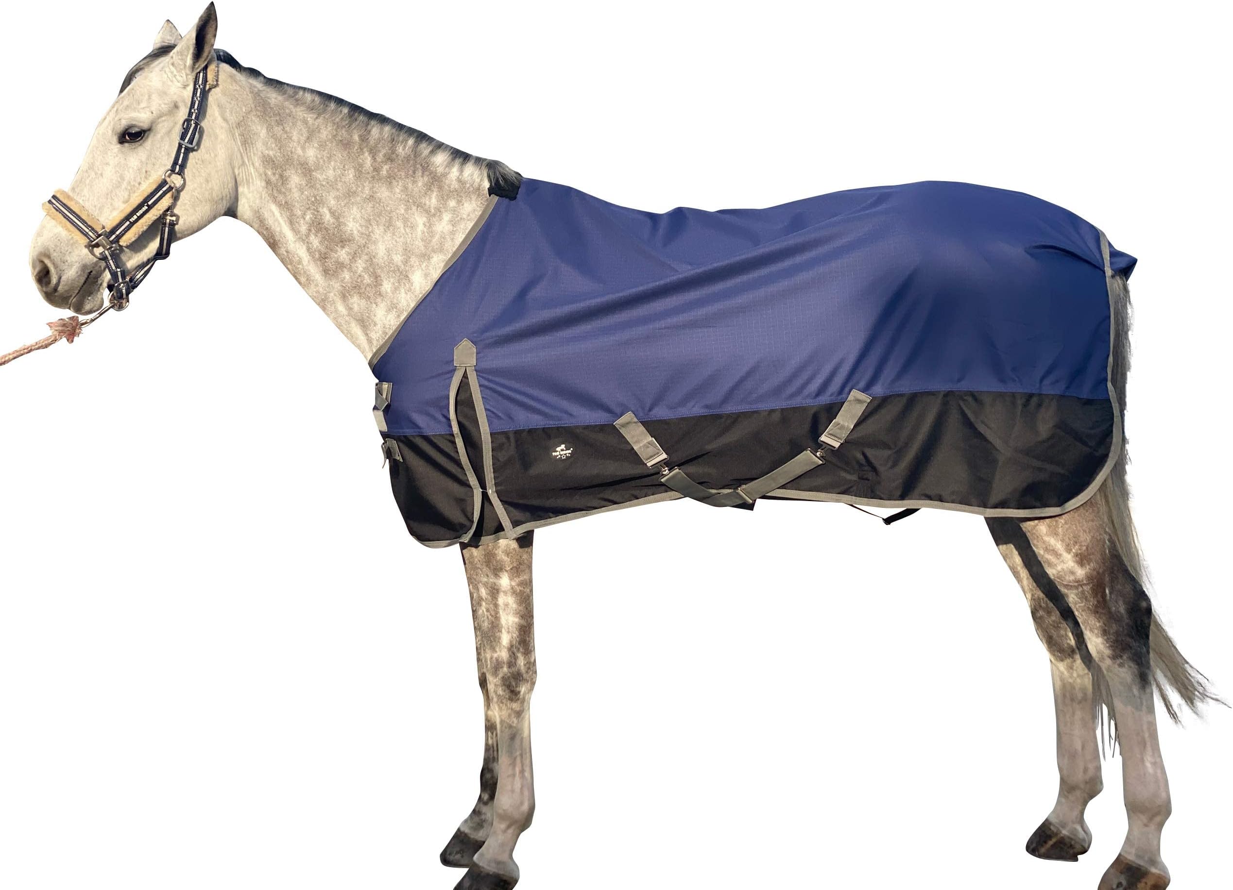 Abbylike 2 Pcs Horse Blankets 1800D Waterproof Horse Turnout Blanket Breathable