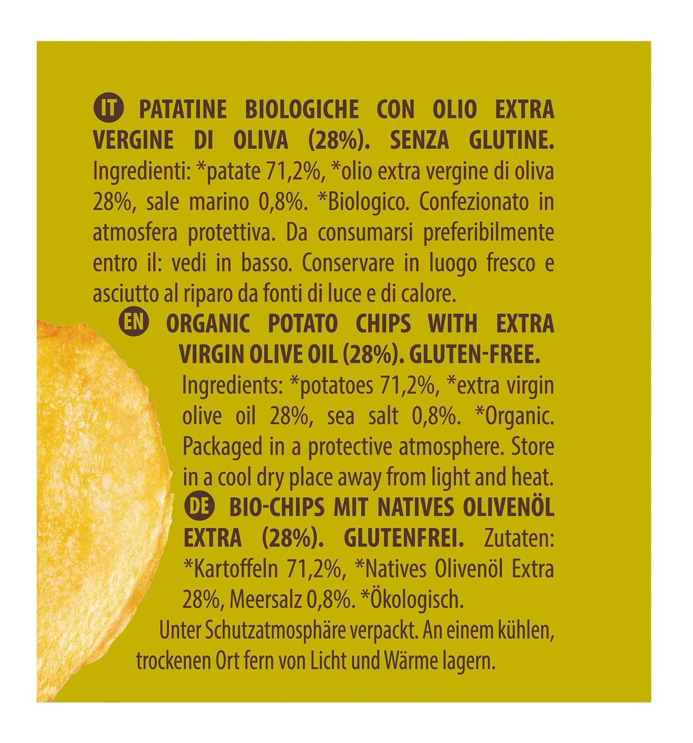 Probios Patatine Biologiche con Olio Extravergine di Oliva - Snack Senza Glutine e Irresistibilmente Croccanti - Qualità Premium - Confezione da 25 x 40g