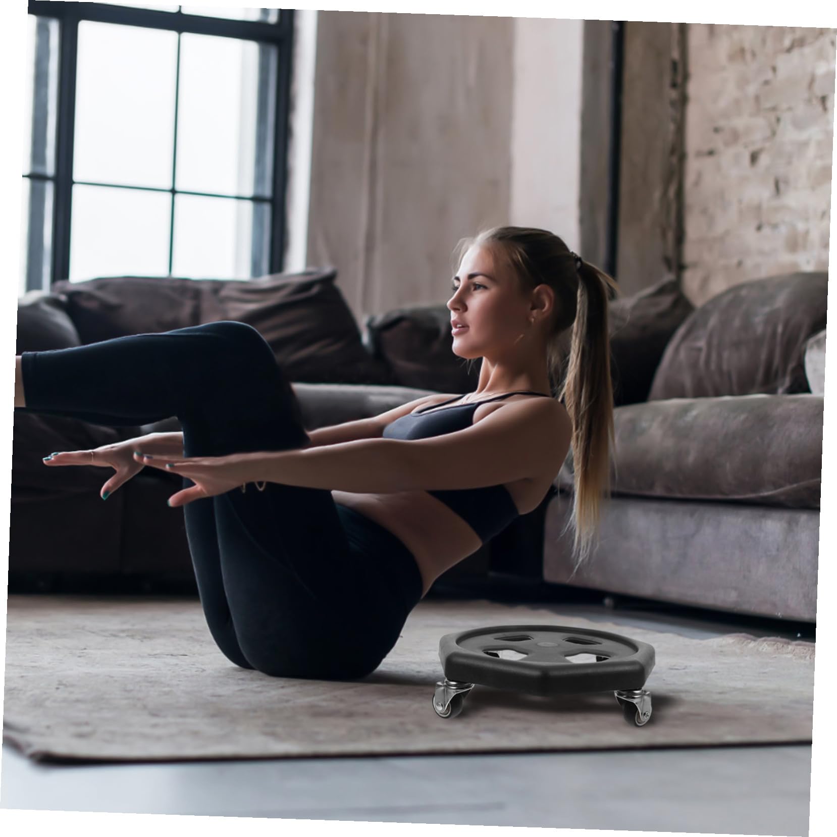 Rueda Abdominal para Entrenamiento Discos de Fitness Deslizantes con Cojín para Rodillas Equipo de Ejercicios para Usar Casa o Gimnasio Color Aleatorio