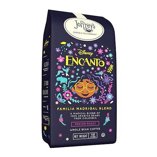 Joffrey's Coffee - Mezcla Disney Encanto Familia Madrigal, colección de café especial de Disney, café artesanal de tostado medio, granos 100%