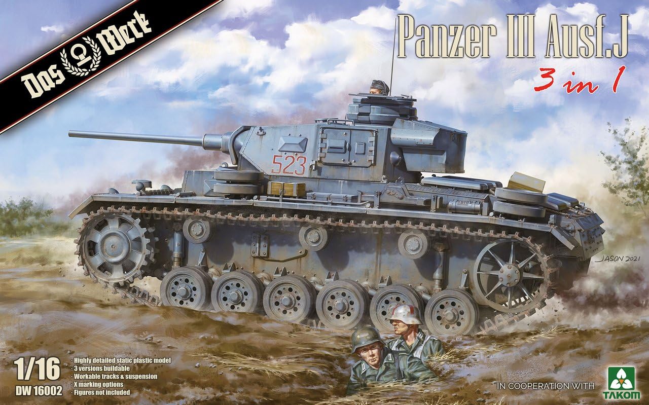 Amazon | ダス・ヴェルク 1/16 ドイツ軍 III号戦車J型 3 in 1