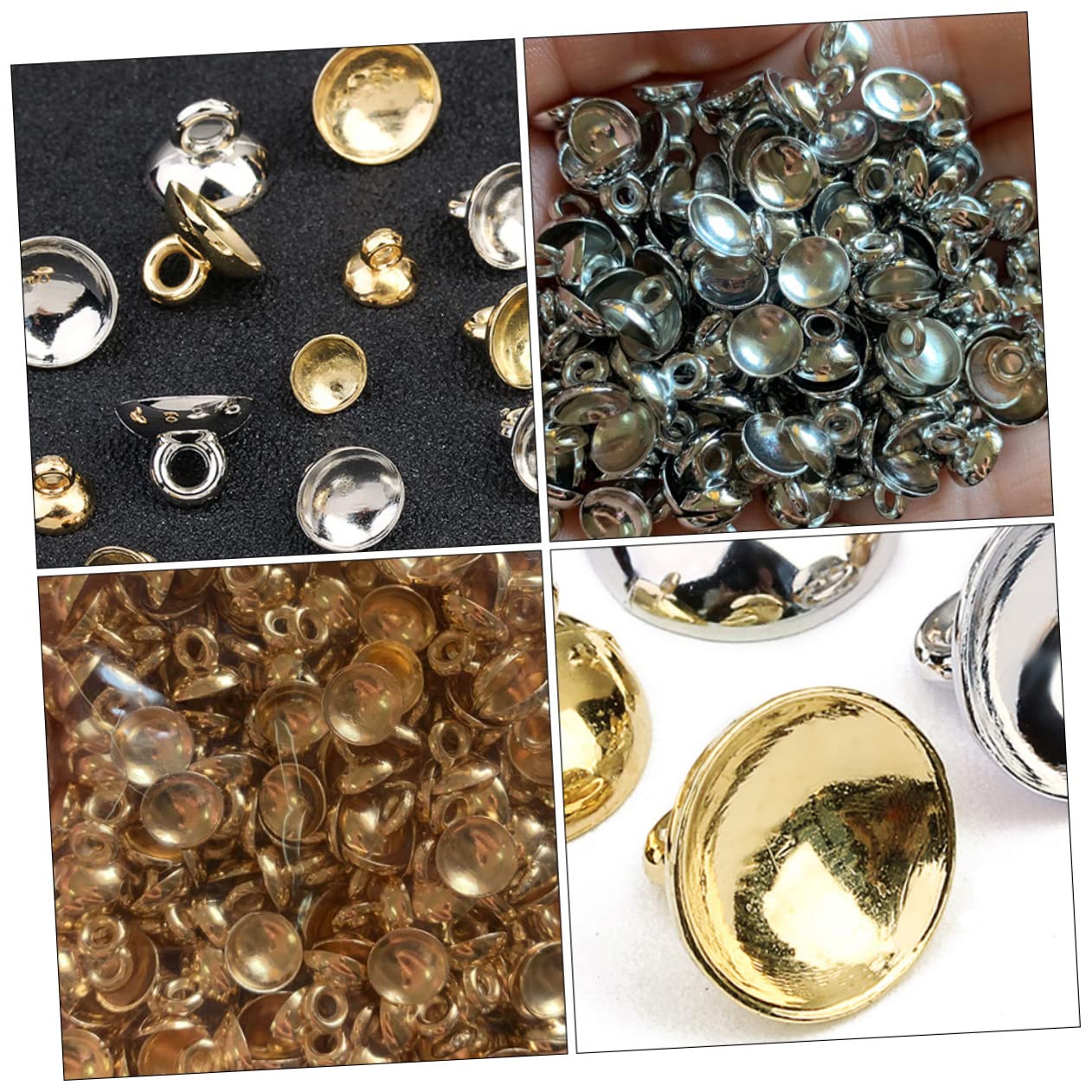 VILLCASE DIY Jewelry Accessories Shaped Bowl Noodle Bowl Hanging Bracket Gold Plated Bead