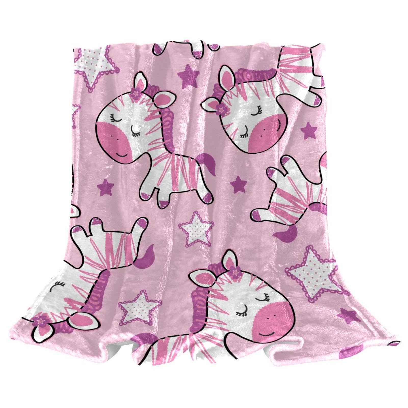 Couverture polaire rose licorne pour éliminer les frissons au bureau et sur le canapé