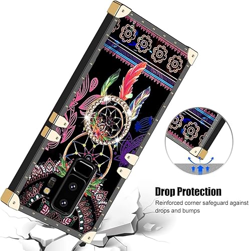 Miniatura 6 de Dream - Funda cuadrada para Samsung Galaxy S9 Plus, piel TPU, a prueba de golpes, delgada, atril, lujo retro y elegante