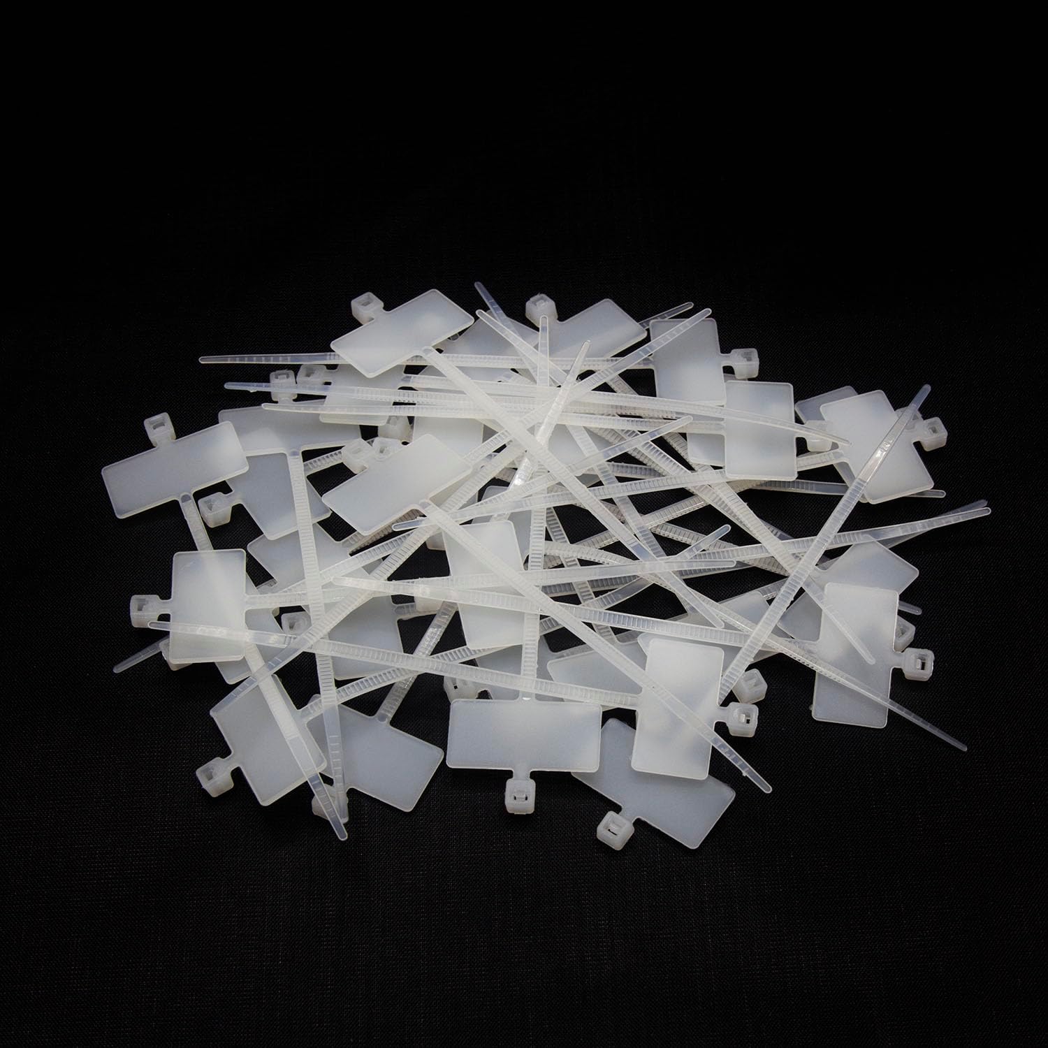 Plastic Cable Tie With Inner Label 200 Pcs Write on Tags Wire Zip Ties Cable Mark Tags 3 x 100 mm Nylon Power Marking Label Binding Strap