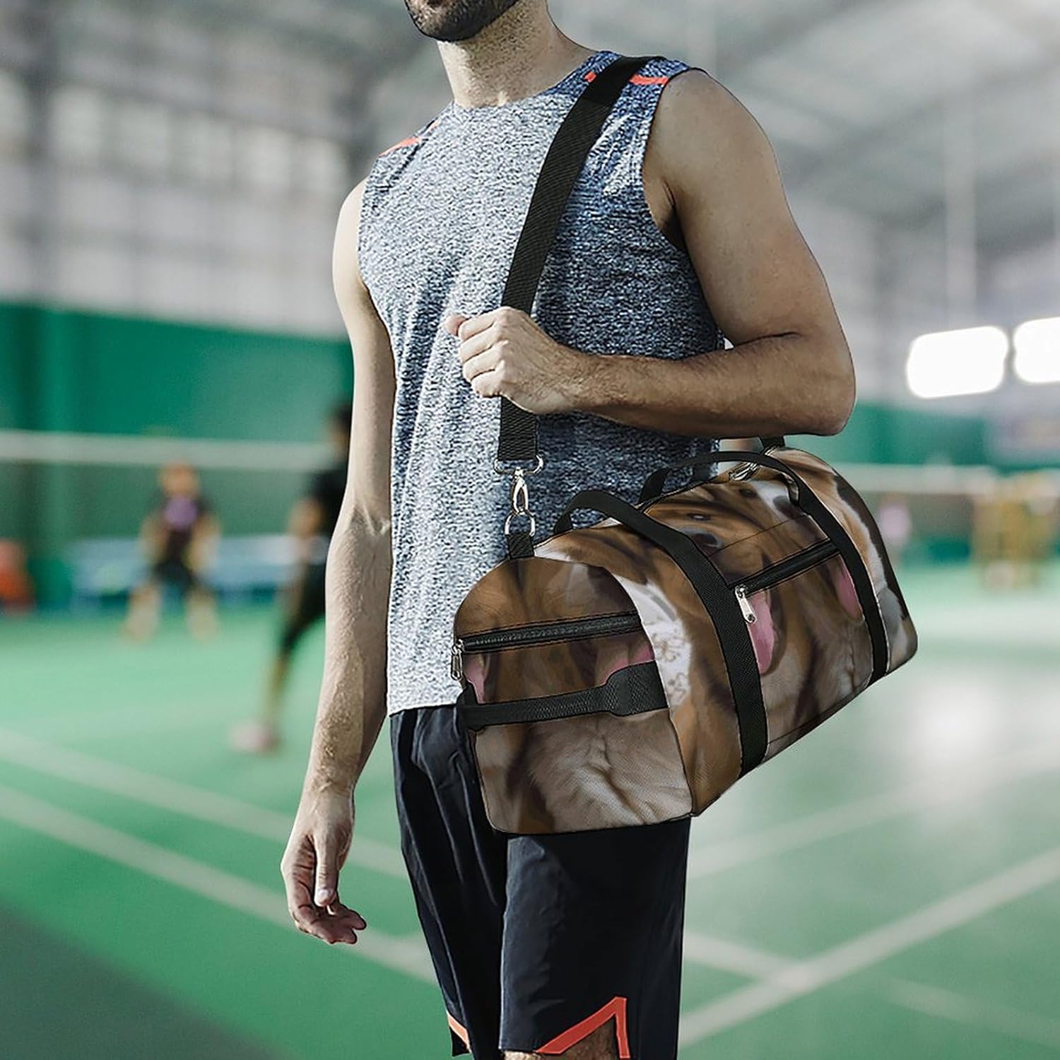 Gym Bag for Men Travel Duffle Bag Funny Dogs Tote Bag Weekender Duffel Bag Weekender Bag for Sports