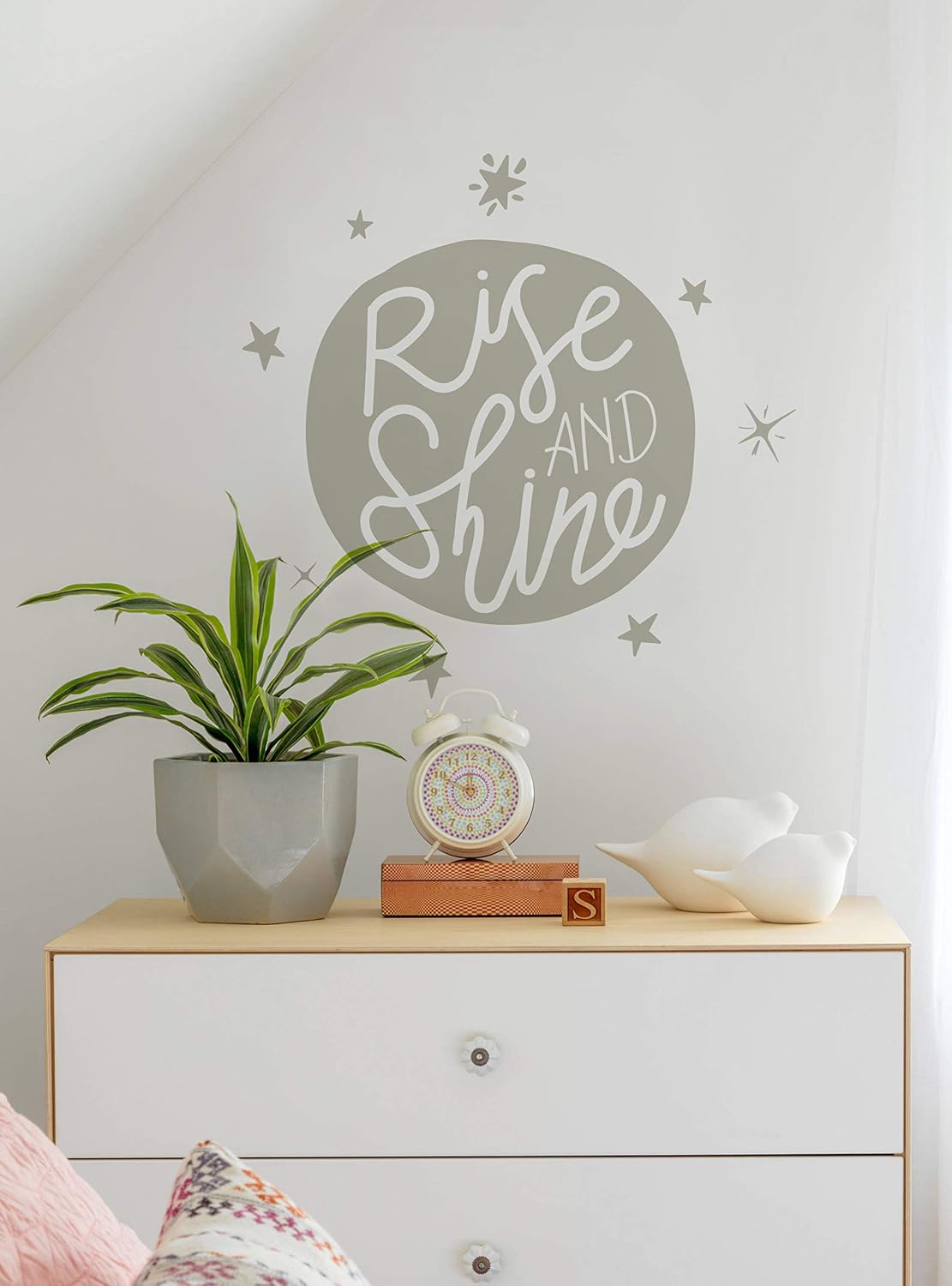 Rise and Shine Wall Decal by Simple Shapes (Imperial Blue)