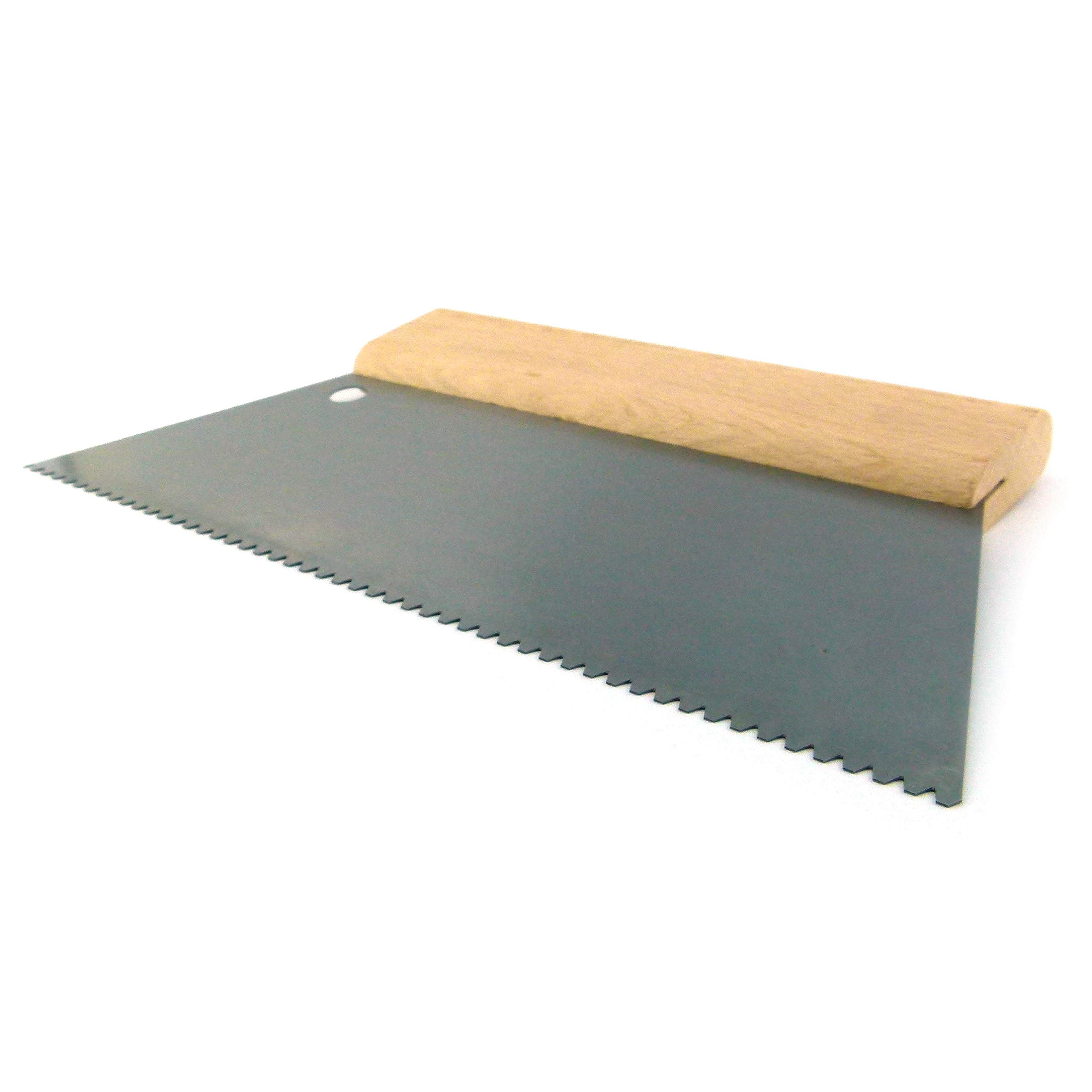 Schwan Kleberspachtel, Stahl, 180/250 mm, Buchenholzrücken, A1-A5, B1-B4(S4), B11, C1-C5, Ungezahnt, TBK für Bodenbelag, Parkett, Fliesen