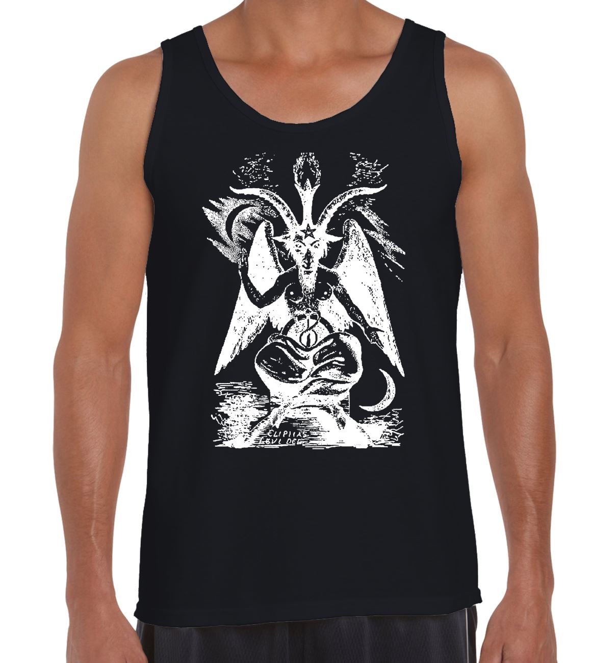 Tribal T-Shirts Men's Black Goat Of Des Baphomet Pagan Vest Top (2Xl, )