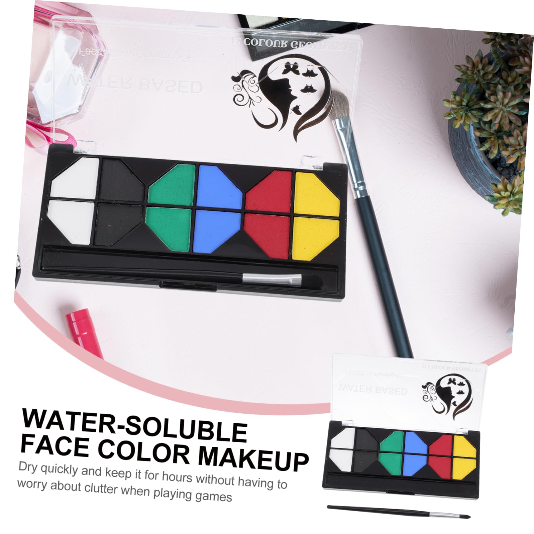 STOBOK 2piezas Pintura Facial De Color Soluble Agua Pigmento De Maquillaje Seguro y Rápido Secado Para Festivales y Cosplay