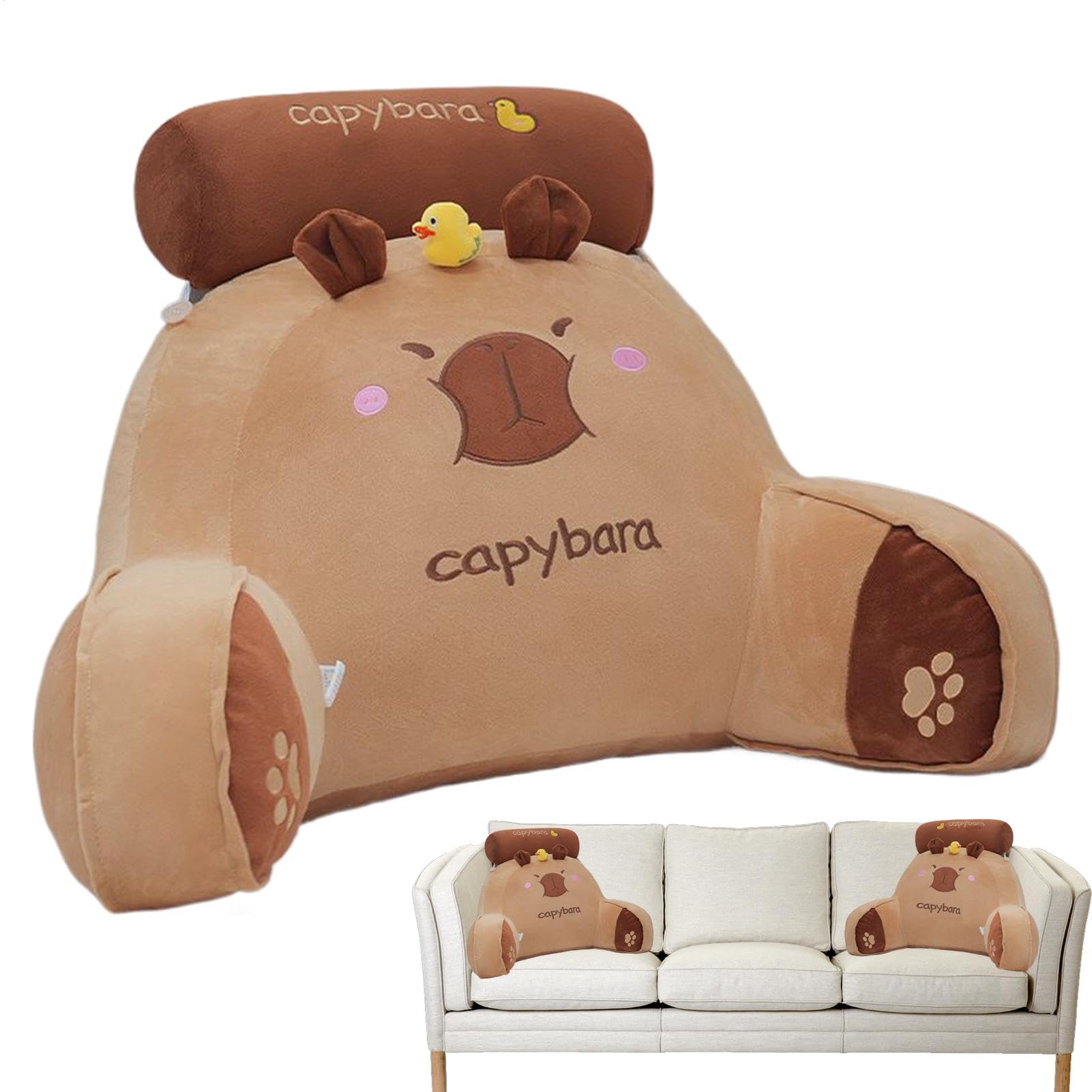 Capybara Duck Ergonomic Back Oreiller : fini les tensions au lit assis