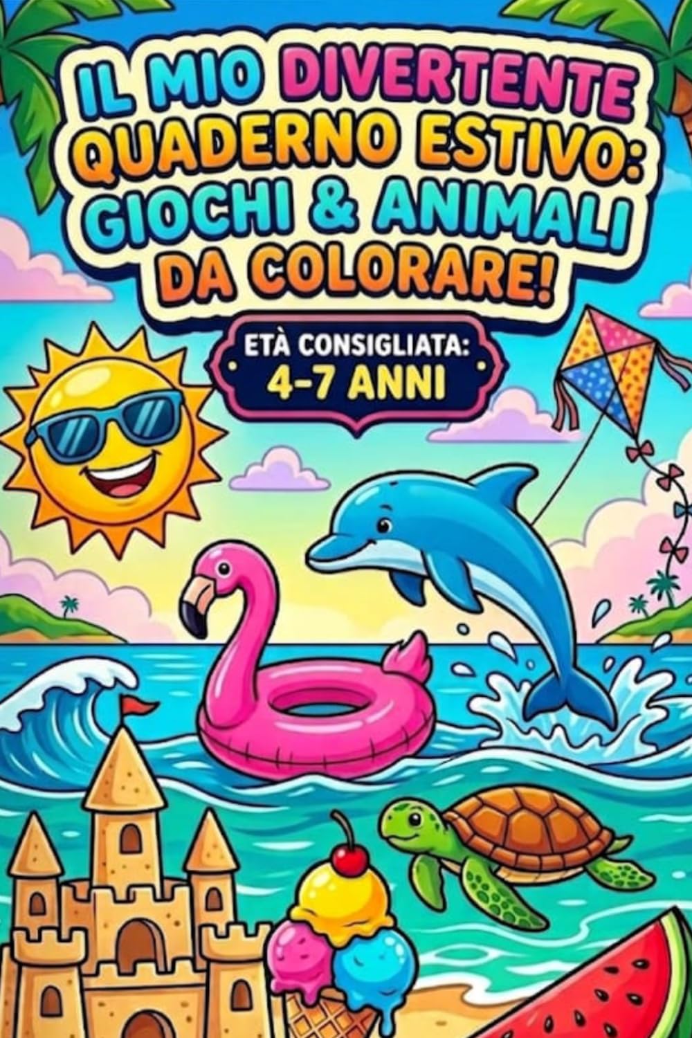 IL MIO DIVERTENTE QUADERNO ESTIVO: GIOCHI E ANIMALI DA COLORARE!