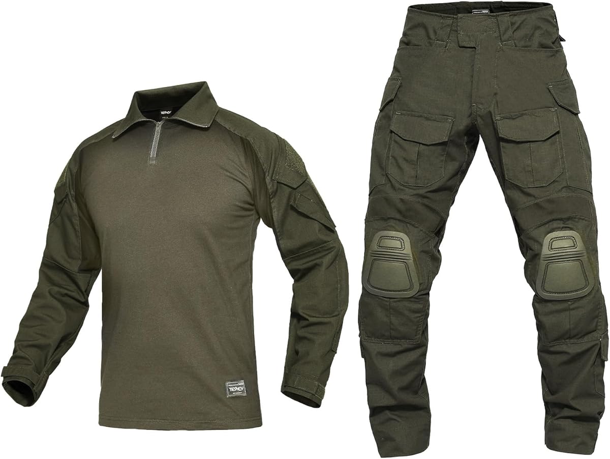 G3 Combat Suit Military Apparel Set Tactical Camouflage Clothing Hunting Uniform Paintball Gear with Knee Pads for Men