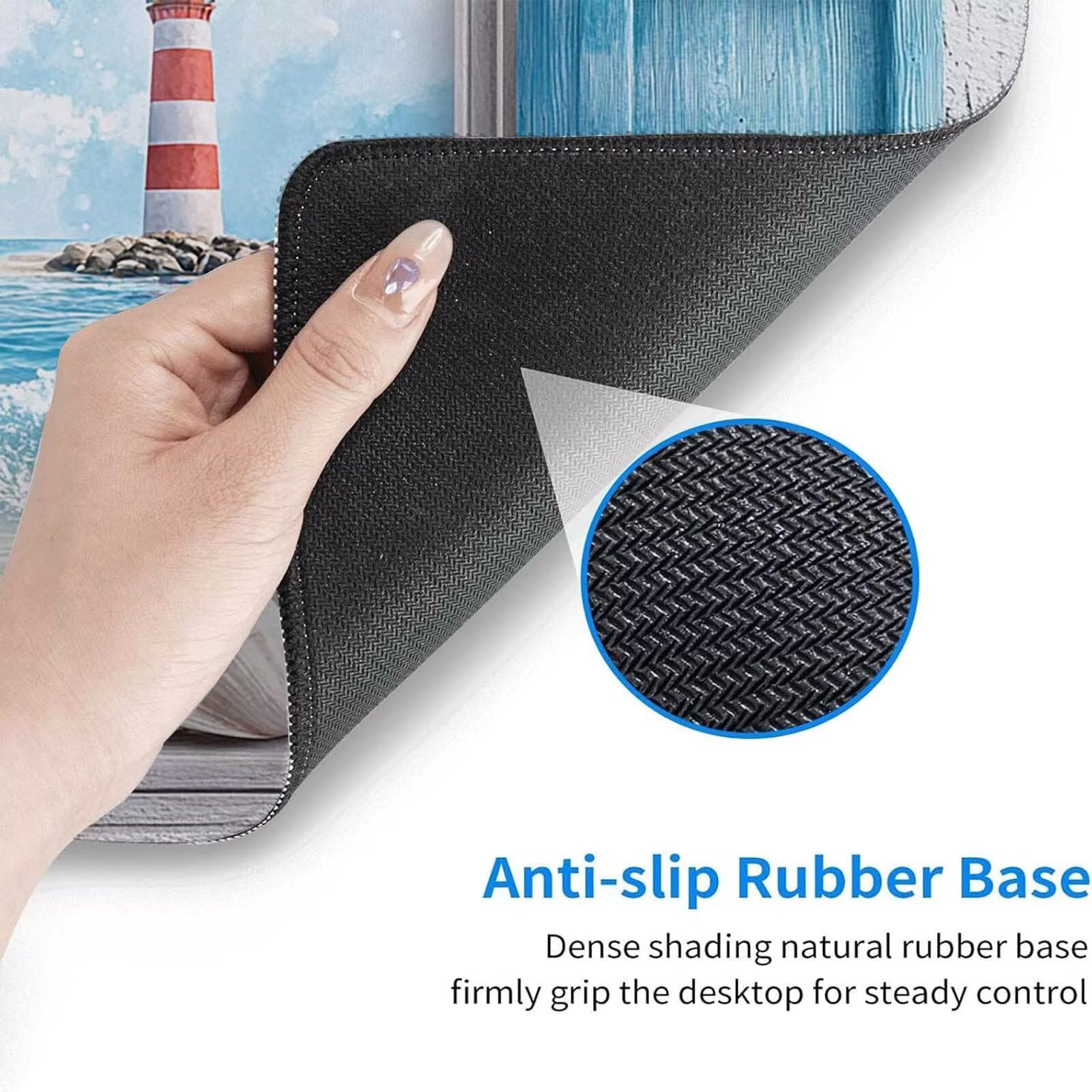 Tappetino Mouse Gaming, 1200x600mm Tappetino Mouse XXL spiaggia 0c0-246 | Mouse Pad Grande, Ottimizzato per i Sensori da Gioco, Migliora Precisione e Velocità, per Mac e PC, Faro 2