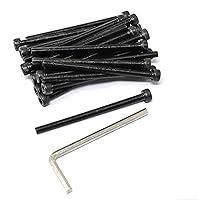 Vista 75 de iexcell Juego de 50 tornillos M4 x 20/25/30/35/40 de acero de aleación de grado 12.9, acabado de óxido negro