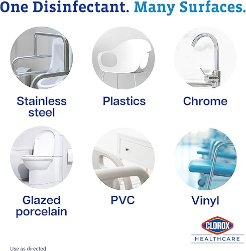 Miniatura 7 de Clorox Healthcare - Limpiador desinfectante de defensa de esporas, botella de repuesto de sistema cerrado, 128 onzas líquidas, paquete de 4 (el