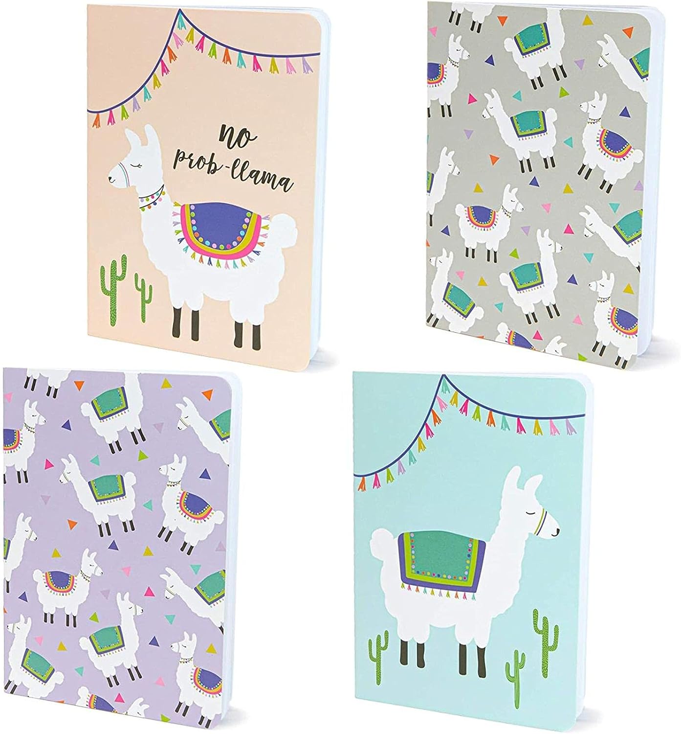 Mini Llama Journal Notebooks, Party Favors (3.5 x 5 Inches, 12-Pack)