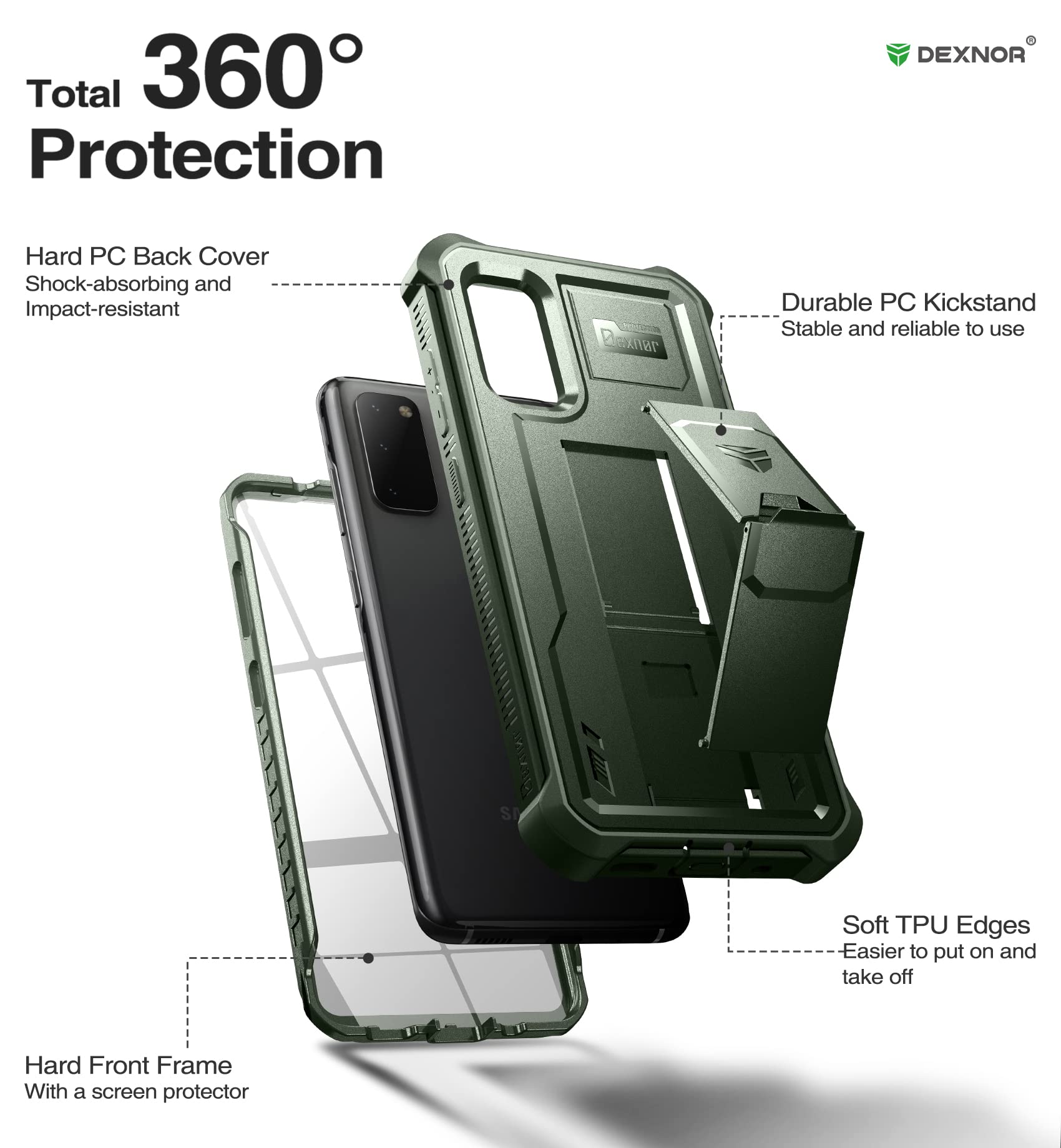 Amazon.com: Dexnor for Samsung Galaxy S20 5G Case/6.2 inches