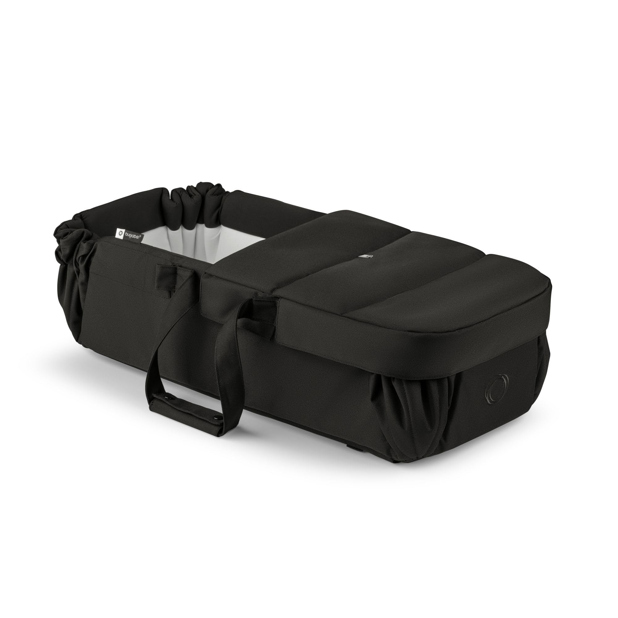 Bugaboo Baby Nest, Culla Portatile 2in1 e sacco a pelo con manici, diventa materassino di cotone e tappeto da gioco, compatibile con passeggini, reclinabile per neonati – Heritage Black