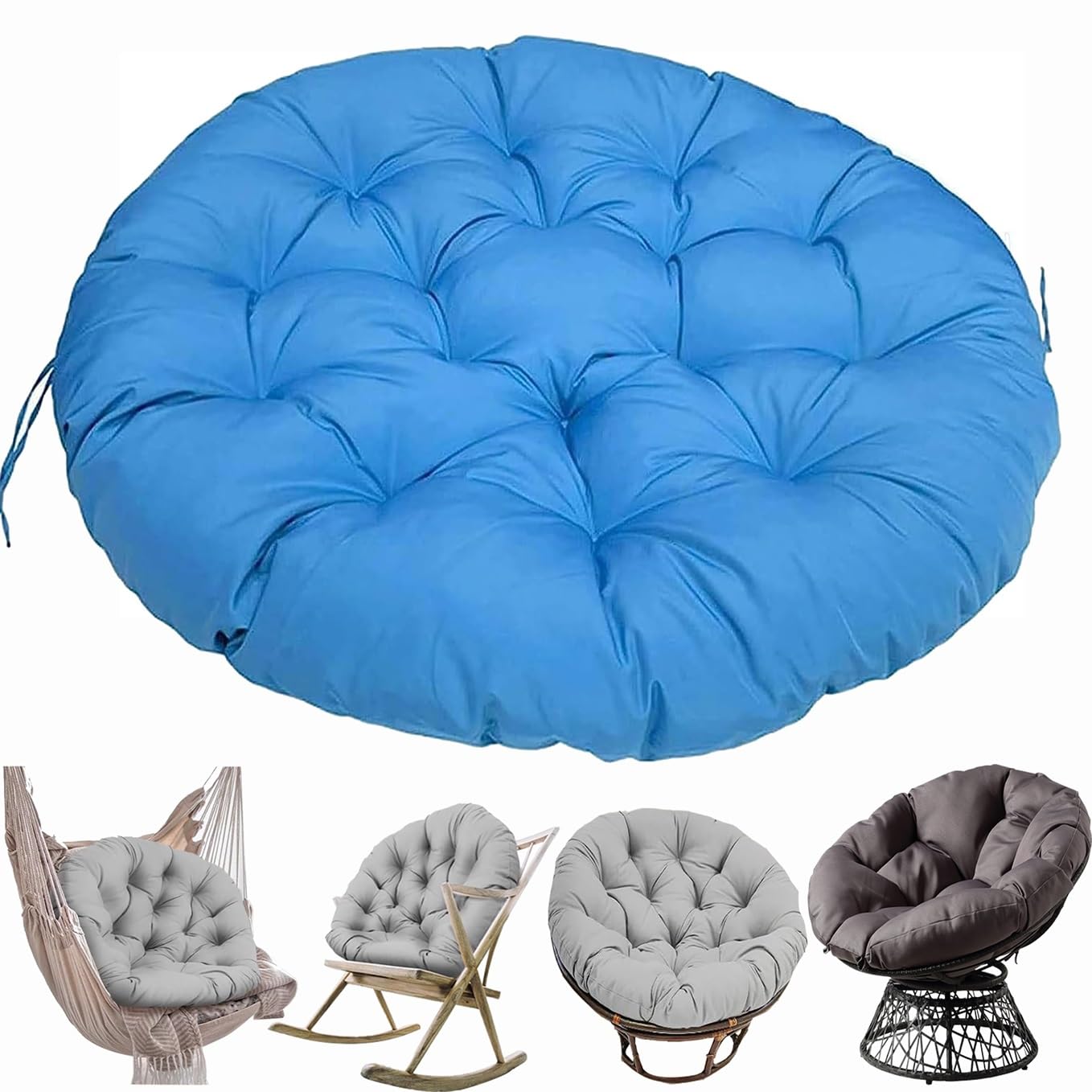 Coussin de jardin 170x120 cm imperméable pour meuble de terrasse