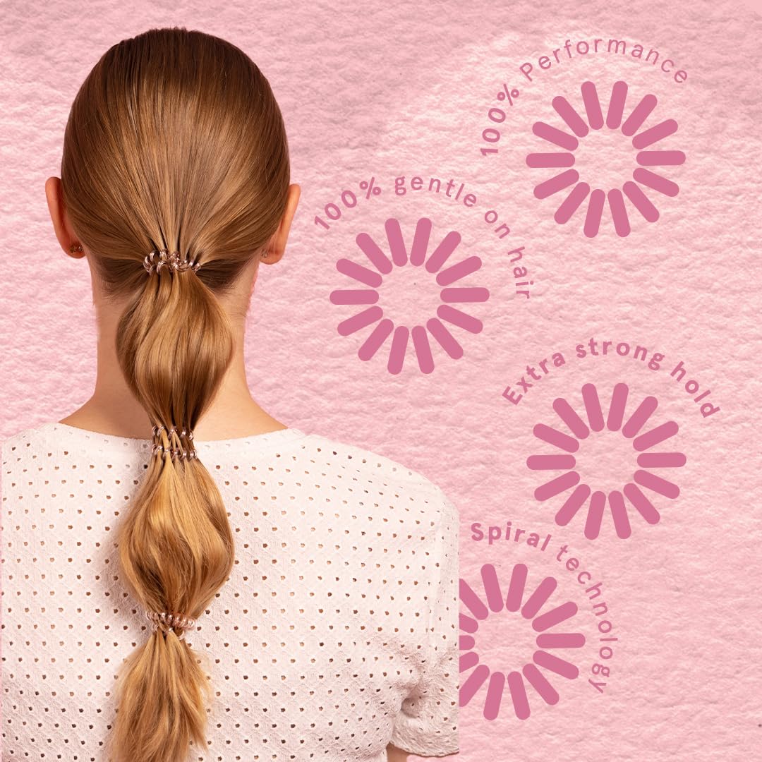 Invisibobble Spiralne Gumki do Włosów, Przezroczyste Extra Care Crystal Clear x3 - Damskie Niemarkowe