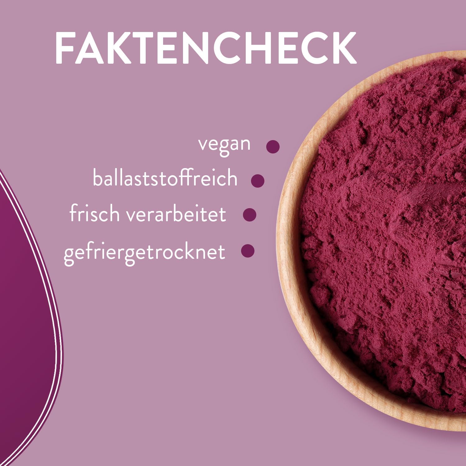 BORCHERS Bio Açaí-Pulver, 3x 80g, aus dem Fruchtfleisch der Açaí-Beere, gefriergetrocknet, Bio-Qualität, ballaststoffreich, vegan, für Drinks, Smoothies und Müsli