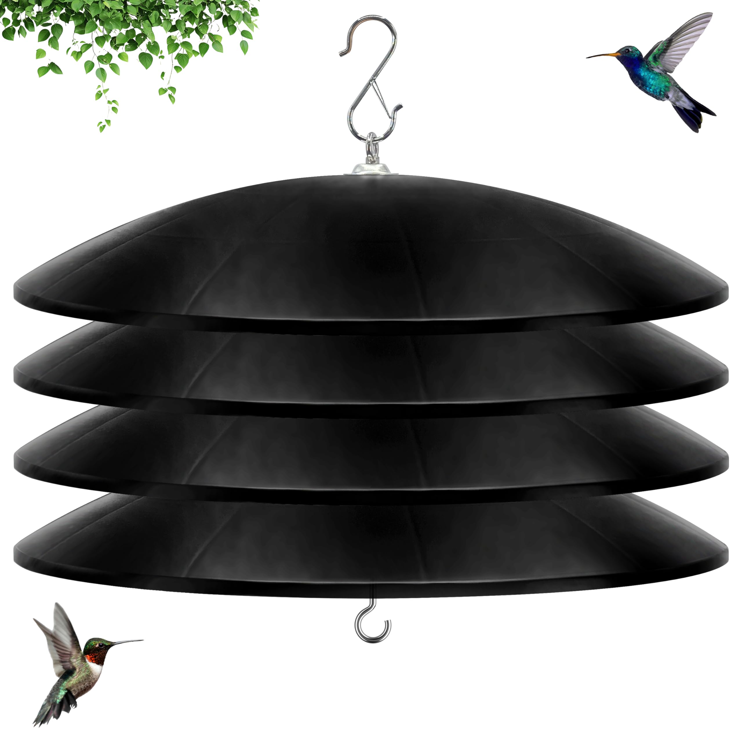 Deflector de ardilla para comedero de pájaros colgante con sistema protector de lluvia integrado