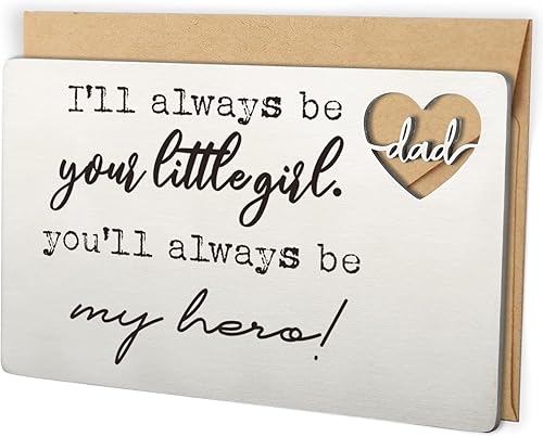 Miniatura 8 de YODOCAMP Tarjeta de tarjeta con texto en inglés "Thank You Dad", tarjeta de billetera grabada para mi papá, regalos para papá de hija e hijo,