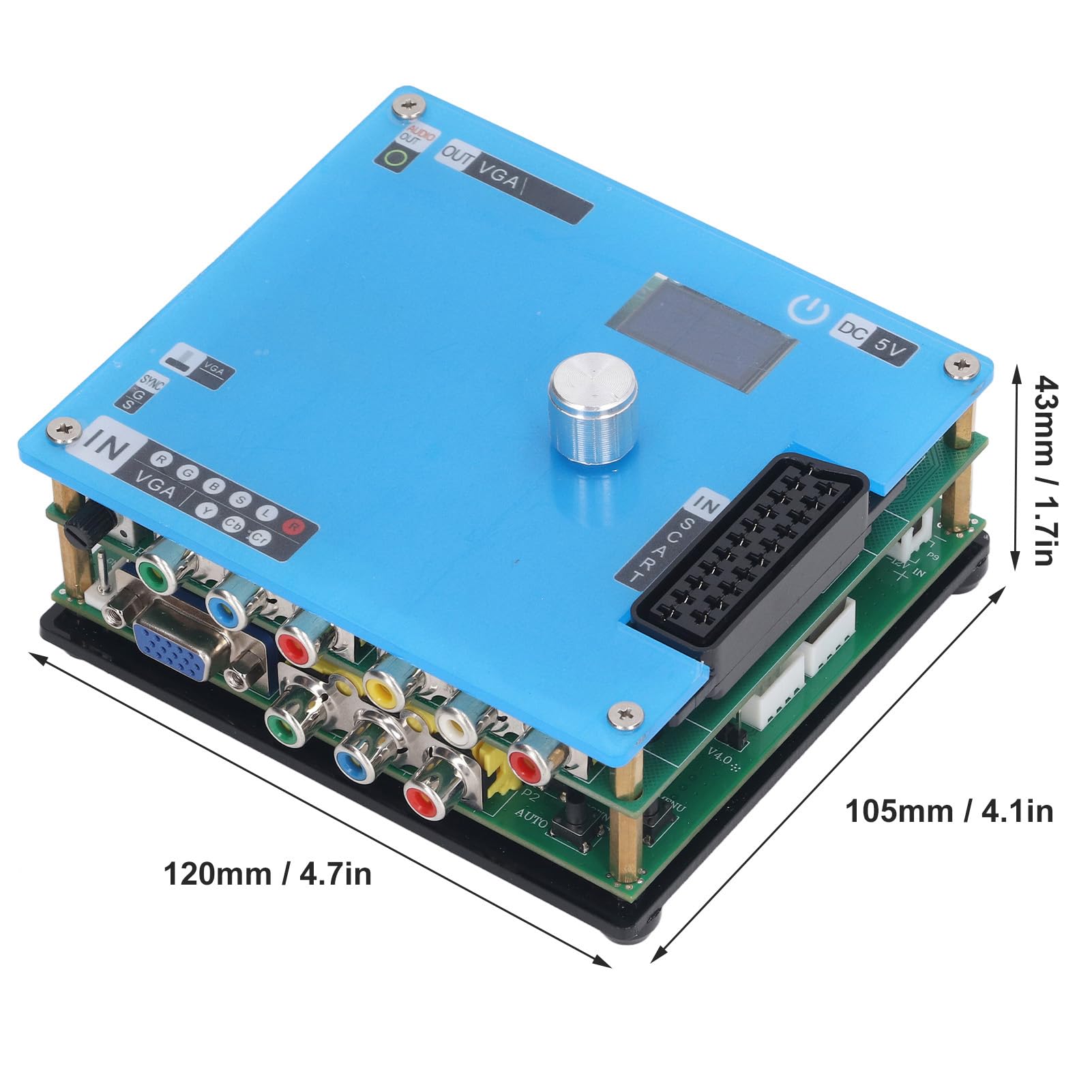 Domary Convertitore LCD GBSC VGA Ad Alta Definizione Interfaccia Multimedia di Controllo GBS Control Videogiochi Converter per Console PS2