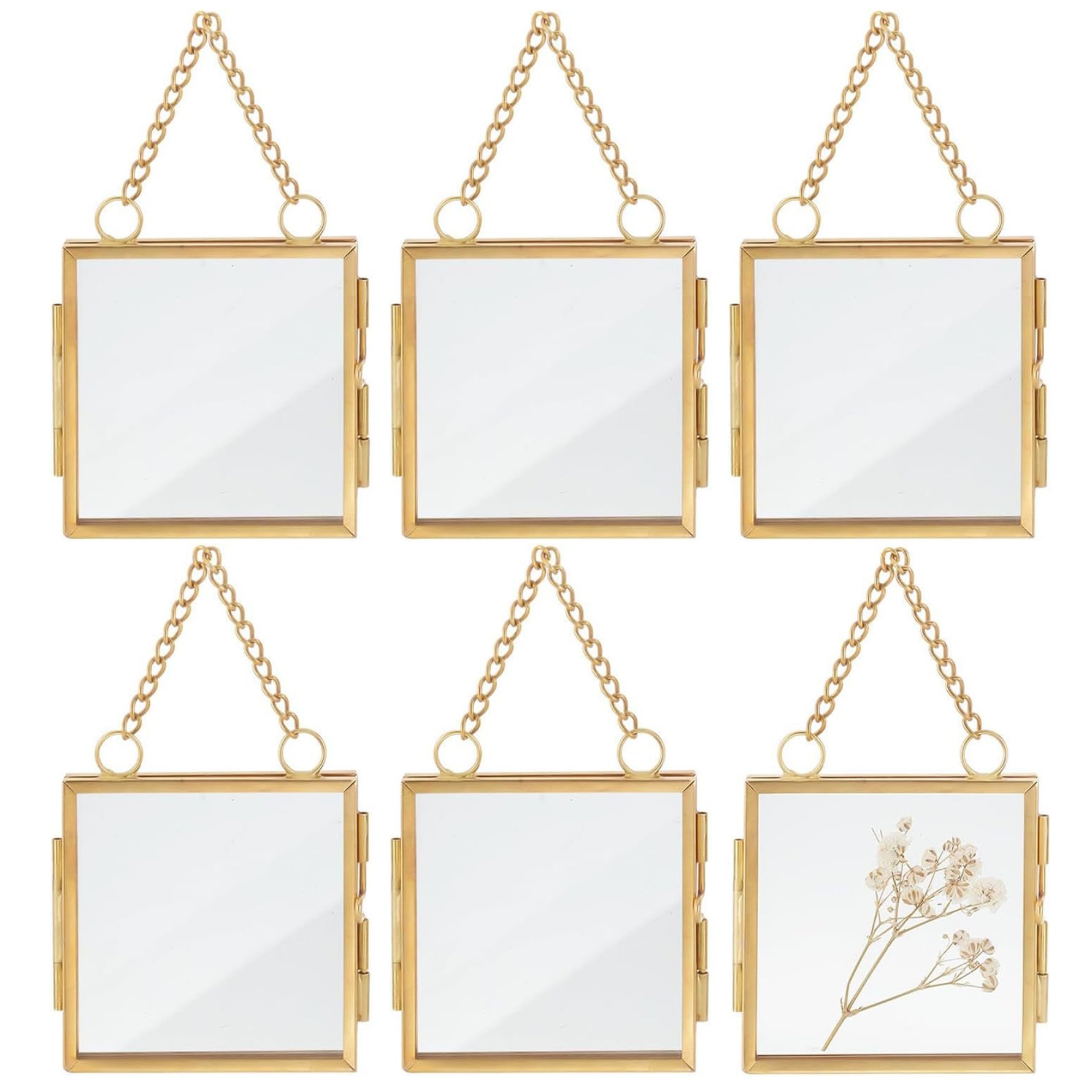Cadre à fleurs pressées verre double anti-glisse pour herbier flottant