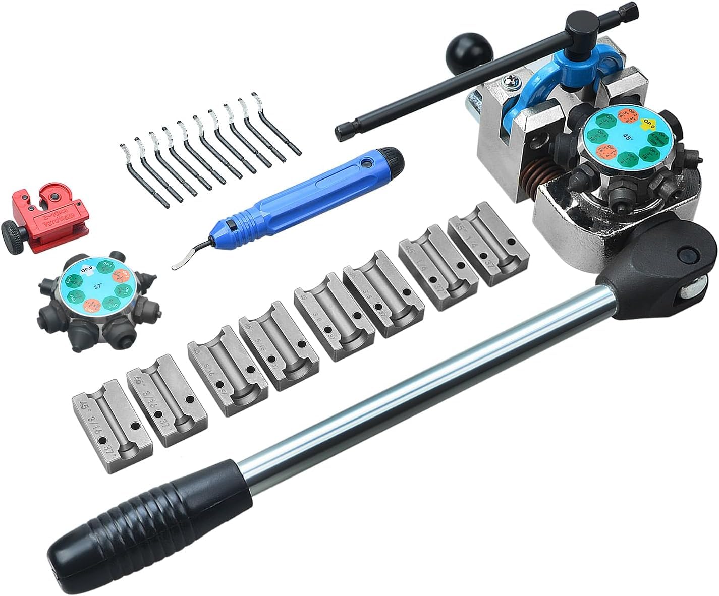 Kit abocardador de tubos de freno de 45 y 37 grados para mecanica automotriz