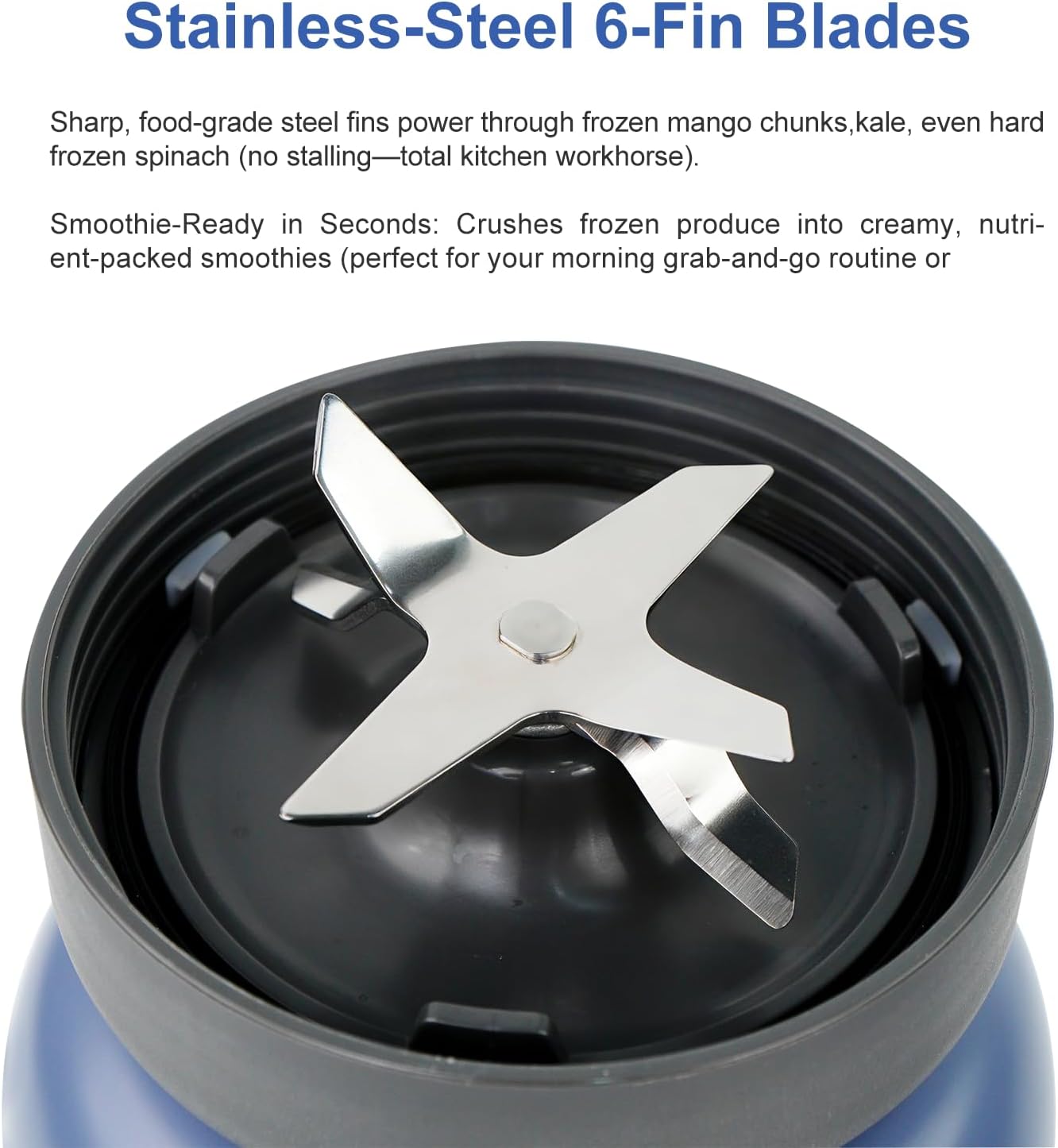 1000W 6-Blade Single-Serve Blender Exclusive Blender 28/14oz Tritan Blending Cup, Make milkshakes, salad dressings, sauces, crush ice, and blend frozen fruits