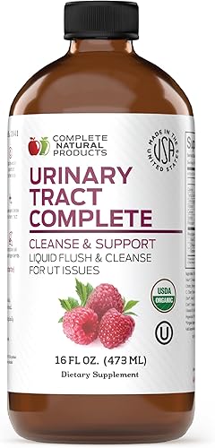 Complete Natural Urinary Tract Complete 8oz - Suplemento líquido para la salud del tracto urinario con arándano orgánico, D-manosa, raíz de