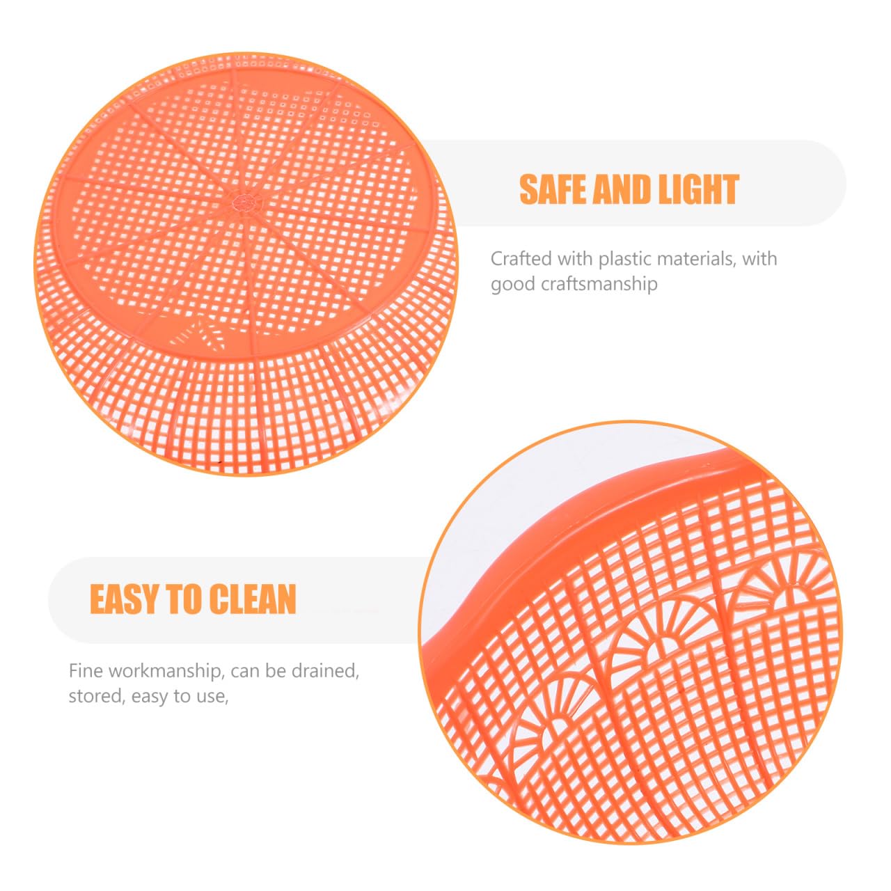 Lot de 10 bols à riz en plastique - Panier de nettoyage de riz - Panier de lavage en plastique pour fruits - Panier à fruits - Panier de vidange domestique